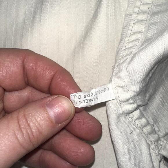 Tommy Bahama Shirt Mens Large Cream Striped Silk Button Up Hawaiian Relax - Picture 11 of 11